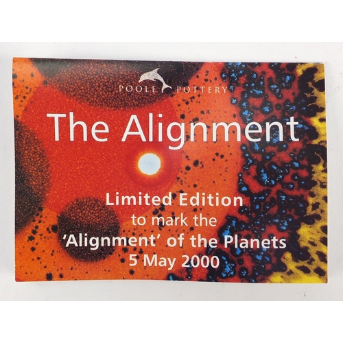 3587 - Poole Studio pottery Alignment charger, by Alan Clarke,  limited edition 128/2500, with certificate ... 