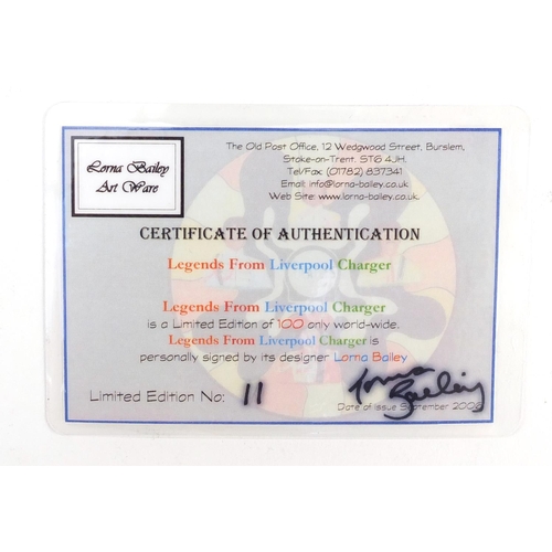 3468 - Lorna Bailey 2006 3D charger, The Beatles Legends from Liverpool, limited edition 11/100, 34.5cm in ... 