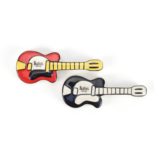 3644 - Two Lorna Bailey guitars - The Beatles Story, each 13cm in length