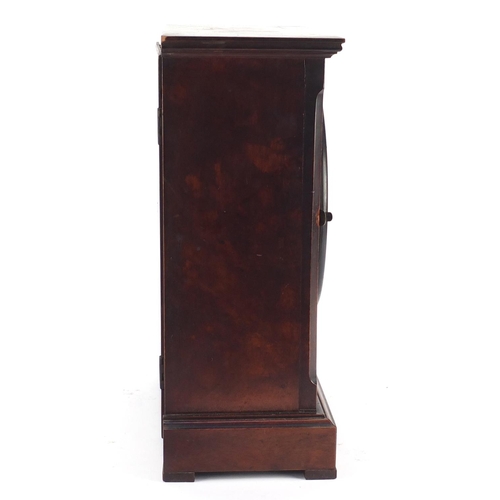 3976 - Victorian mahogany bracket clock, the circular painted dial with Arabic numerals inscribed Abbey Wat... 
