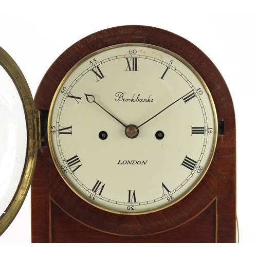 3189 - Regency boxwood strung mahogany bracket clock with repeating twin fusee movement, the circular dial ... 