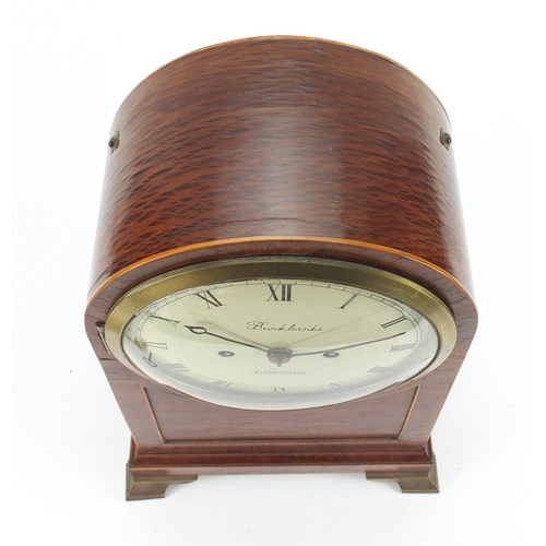 3189 - Regency boxwood strung mahogany bracket clock with repeating twin fusee movement, the circular dial ... 