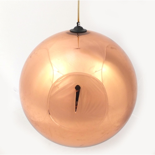 3335 - Modernist Tom Dixon mirror ball light pendant, 41cm high