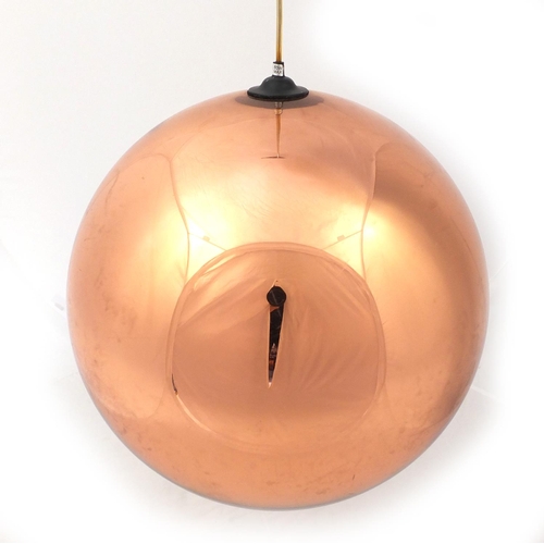 3335 - Modernist Tom Dixon mirror ball light pendant, 41cm high