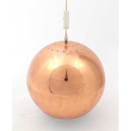 3597 - Modernist Tom Dixon mirror ball light pendant, 28cm high