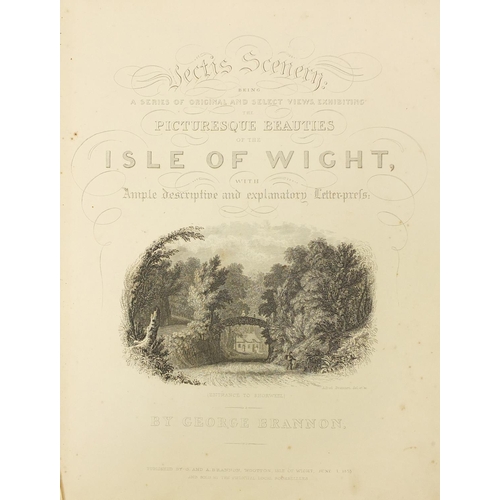 3878 - Barbers picturesque illustrations of Isle of Wight, 19th century hardback book with plates