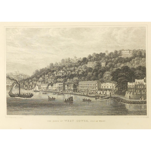 3878 - Barbers picturesque illustrations of Isle of Wight, 19th century hardback book with plates