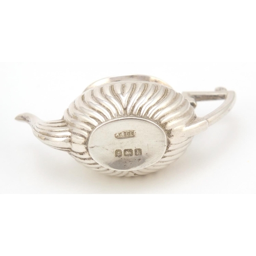 3605 - Edward VII silver doll's house four piece tea/coffee service on tray by Adie & Lovekin Ltd Birmingha... 