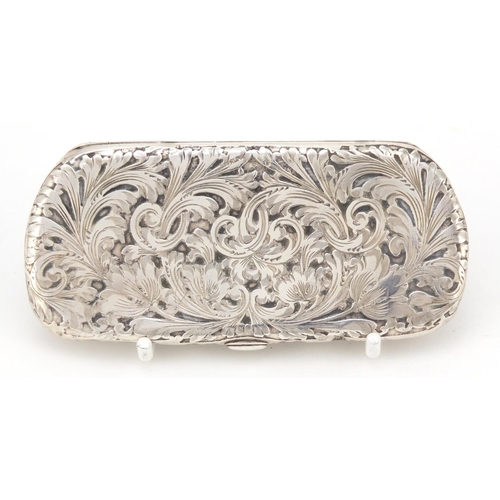 3493 - Antique sterling silver spectacle case, engraved Rev Thomas O'Keefe, 1885-1910, made for Tiffany & C... 