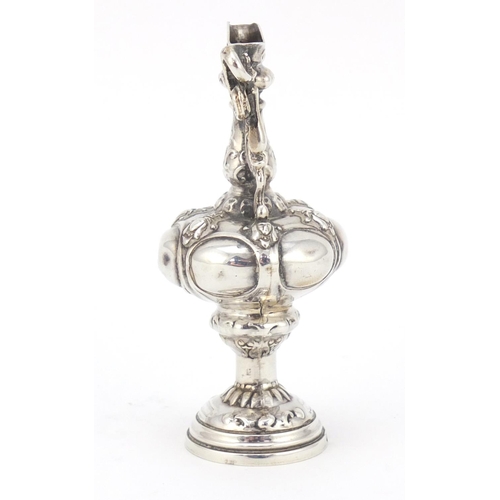 3549 - Edward VII miniature silver ewer, by William Hutton & Sons Ltd, Birmingham 1900, 8cm high, 25.8g