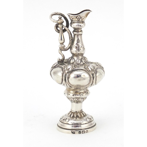 3549 - Edward VII miniature silver ewer, by William Hutton & Sons Ltd, Birmingham 1900, 8cm high, 25.8g