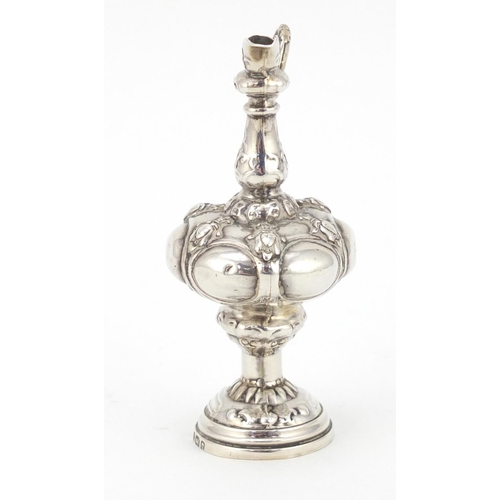 3549 - Edward VII miniature silver ewer, by William Hutton & Sons Ltd, Birmingham 1900, 8cm high, 25.8g