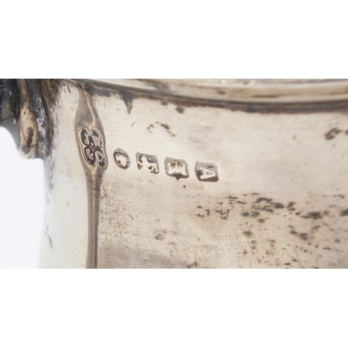 3607 - Victorian silver tankard by Josiah Williams & Co, Exeter 1877, with military interest inscription, 1... 