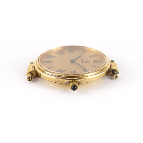 3665 - Gentlemen's silver gilt Dunhill wristwatch, the case numbered 123038, 32mm in diameter excluding the... 