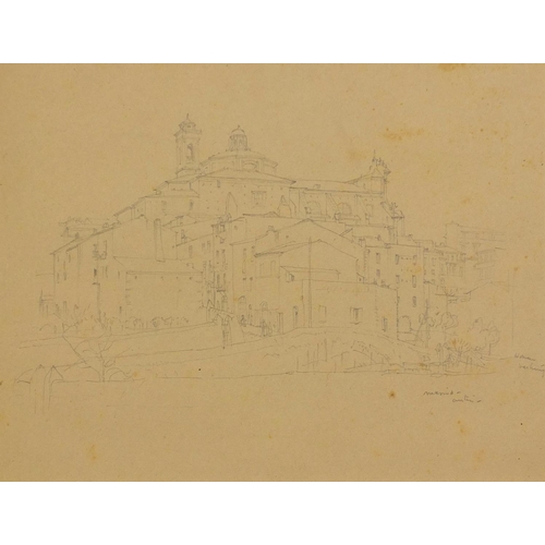 3756 - Robert Sargent Austin - San Giovanni dei Fiorentini and South East of Rome, two preliminary pencil s... 