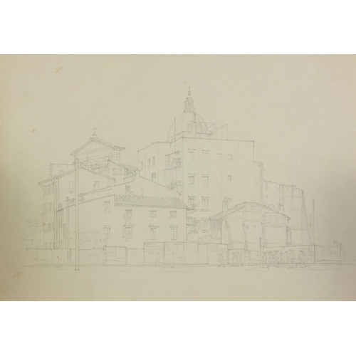 3756 - Robert Sargent Austin - San Giovanni dei Fiorentini and South East of Rome, two preliminary pencil s... 