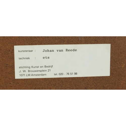 3580 - Johon Van Reed - Cherries, pencil signed etching in colour, limited edition 4/20, labels verso, moun... 