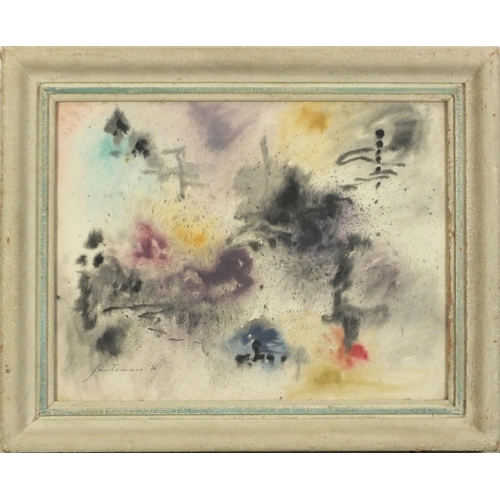 3579 - *WITHDRAWN* Abstract composition, watercolour, framed and glazed, 44cm x 33cm