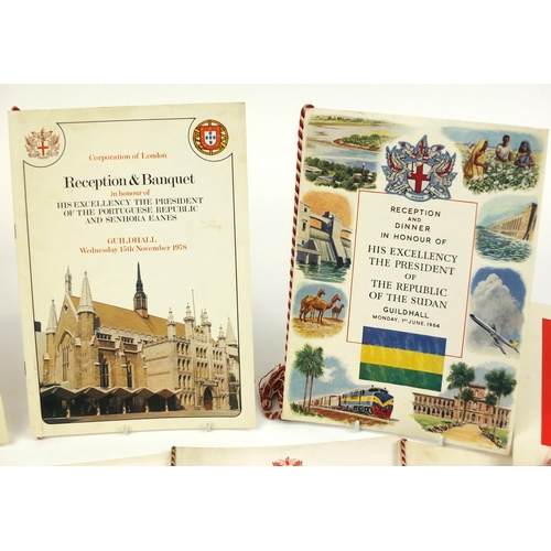 3883 - 1960's and later Guildhall, The Mansion House and other banquet/luncheon menus honouring Presidents,... 