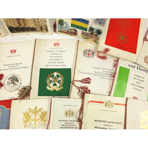 3883 - 1960's and later Guildhall, The Mansion House and other banquet/luncheon menus honouring Presidents,... 