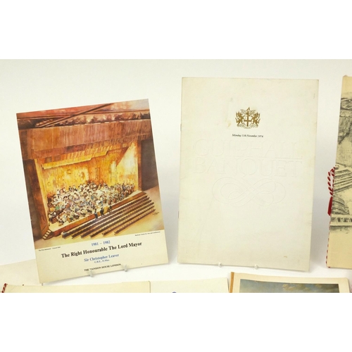 3884 - 1960's and later Guildhall and Mansion House banqueting/luncheon menus mostly honouring Lord Mayors