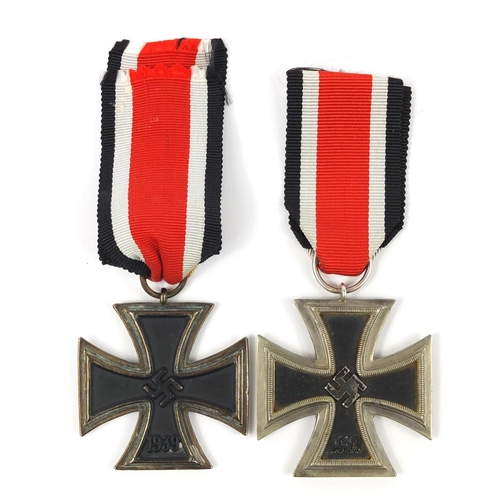 3411 - Two German military interest iron crosses