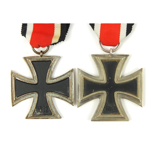 3411 - Two German military interest iron crosses