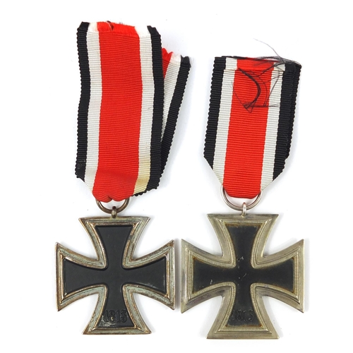 3411 - Two German military interest iron crosses