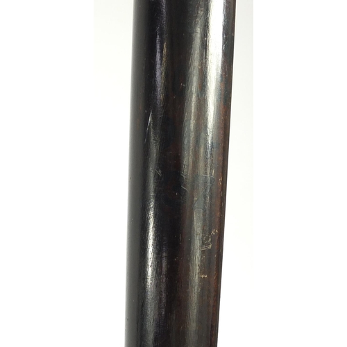 3906 - Two vintage turned wood police truncheons, the largest 39.5cm in length