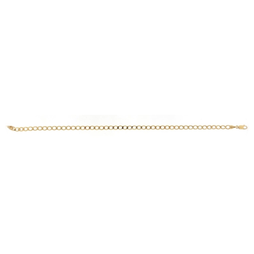 3720 - 9ct gold curb link bracelet, 22cm in length, 4.0g