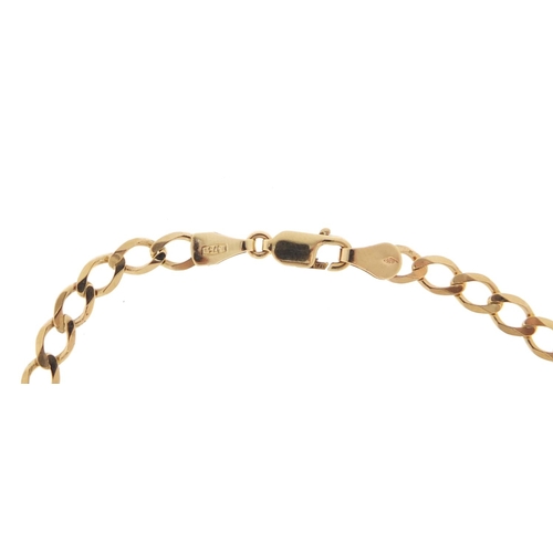 3720 - 9ct gold curb link bracelet, 22cm in length, 4.0g