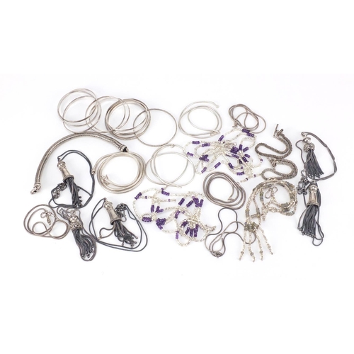 3761 - Silver and white metal jewellery, some marked 925, 515.0g