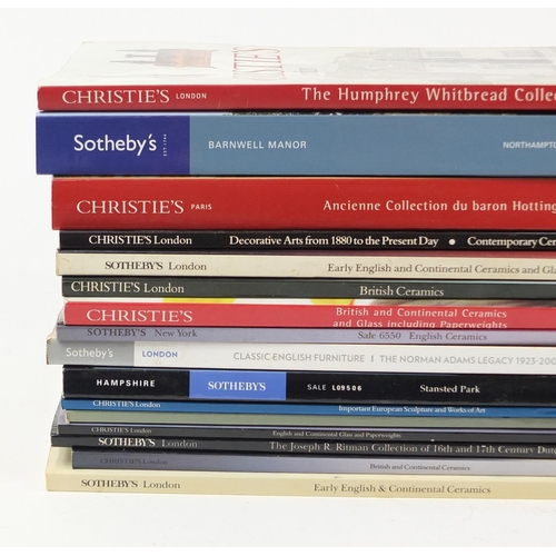 5262 - Auction catalogue reference books including Early English & Continental Ceramics