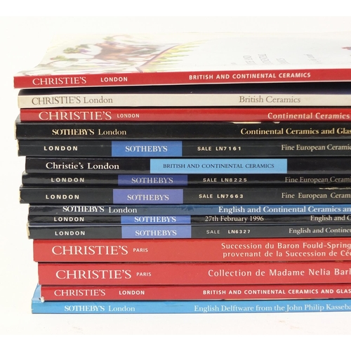 5248 - Auction catalogue reference books including Continental & British Ceramics