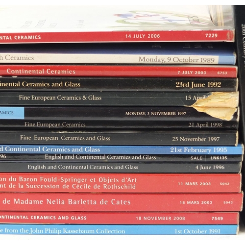 5248 - Auction catalogue reference books including Continental & British Ceramics