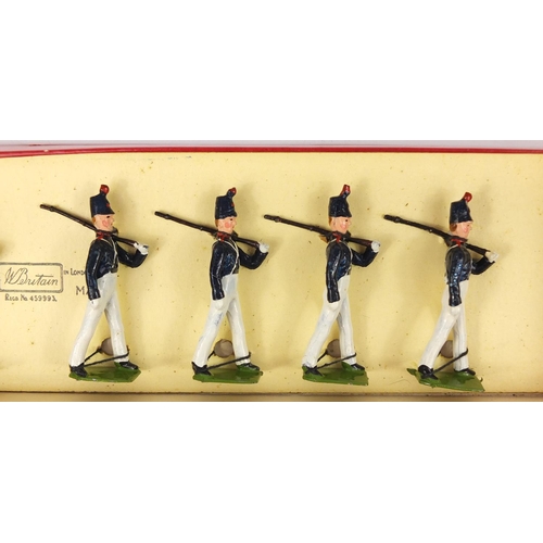 3305 - Britains hand painted lead Uruguayan cadets with box, numbered 221