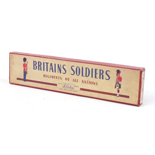 3305 - Britains hand painted lead Uruguayan cadets with box, numbered 221