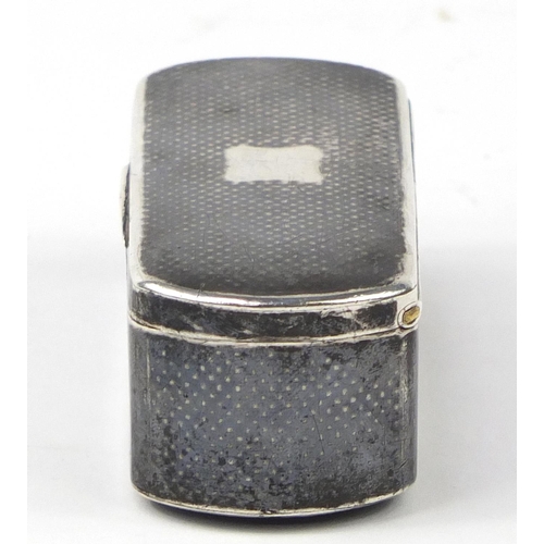 3019 - Russian silver niello work snuff box with hinged lid, NN maker's mark, 1867, 8cm wide, 83.6g