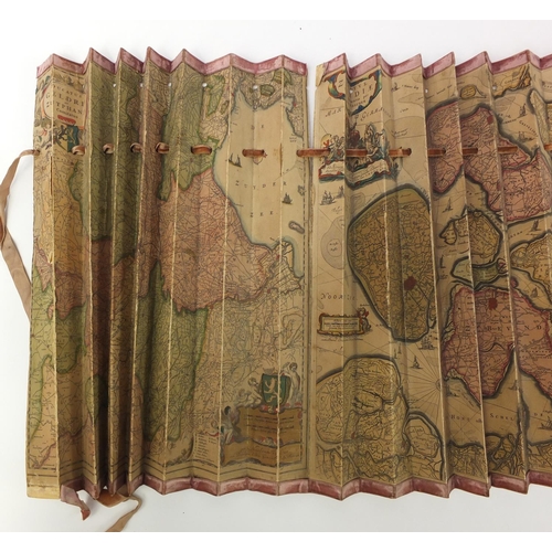 3507 - 18th century Dutch seaman's map by Nicolaes Visscher, dated 1744, 50cm high