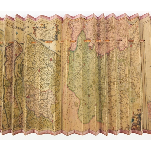 3507 - 18th century Dutch seaman's map by Nicolaes Visscher, dated 1744, 50cm high