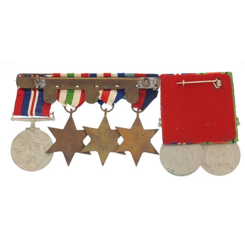 3409 - Six British military World War II medals including Italy star and the France and Germany star