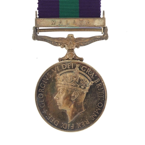 3773 - British military George VI General Service medal with Malaya bar and box of issue awarded to 2234024... 