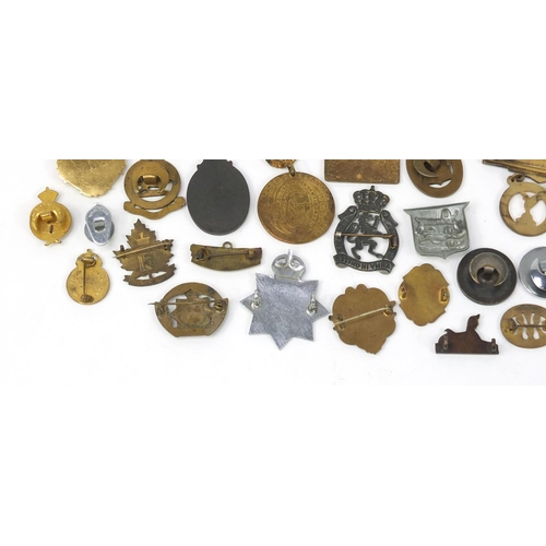 3709 - British military World War I badges, lapels and medallions including Women's Land Army, Royal Observ... 