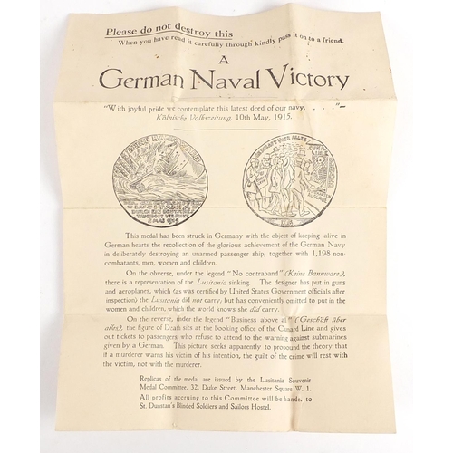 3900 - Military interest badges and commemorative medallions including two RMS Lusitania medallions, one wi... 