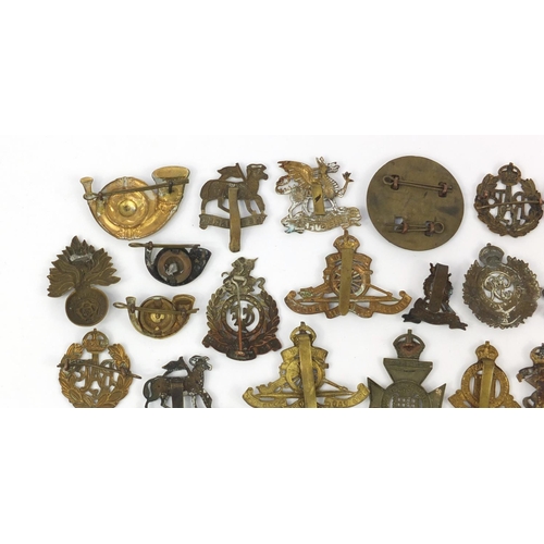 3288 - British military World War I cap badges including Royal Air Force, The Buffs, The Royal Engineers, T... 