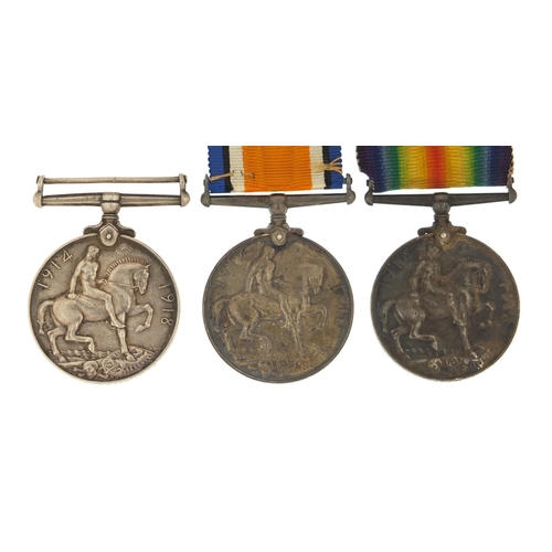 3770 - Three British military World War I 1914-18 war medals, one with box of issue, awarded to 16858PTE.J.... 