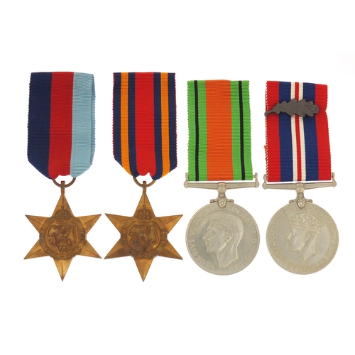 3630 - British military World War II medal group with dress medals and mentioned in dispatches oak leaf