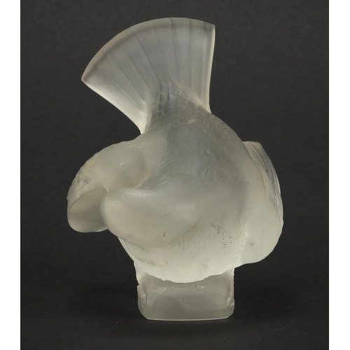 3157 - Lalique frosted glass dove paperweight, signed Lalique France, 10cm high