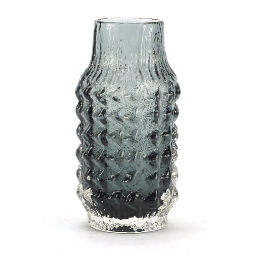 3591 - Whitefriars pineapple glass vase in willow, designed by Geoffrey Baxter, 17.5cm high