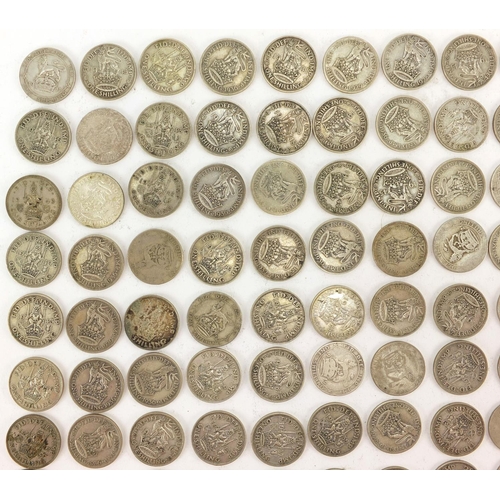 3699 - British pre-1947 shillings, 715g